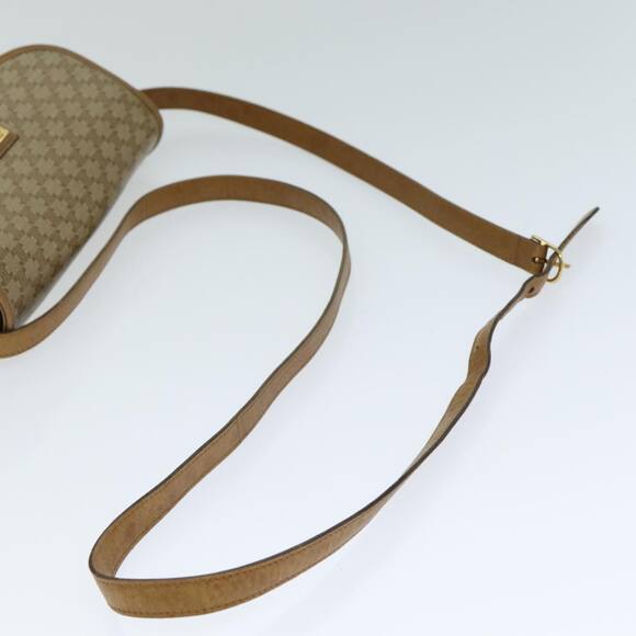 CELINE Macadam Canvas Shoulder Bag Beige - Picture 7 of 13